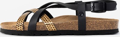 Sandale cu baretă 'Kari' Bayton pe maro / auriu / negru, Vizualizare produs