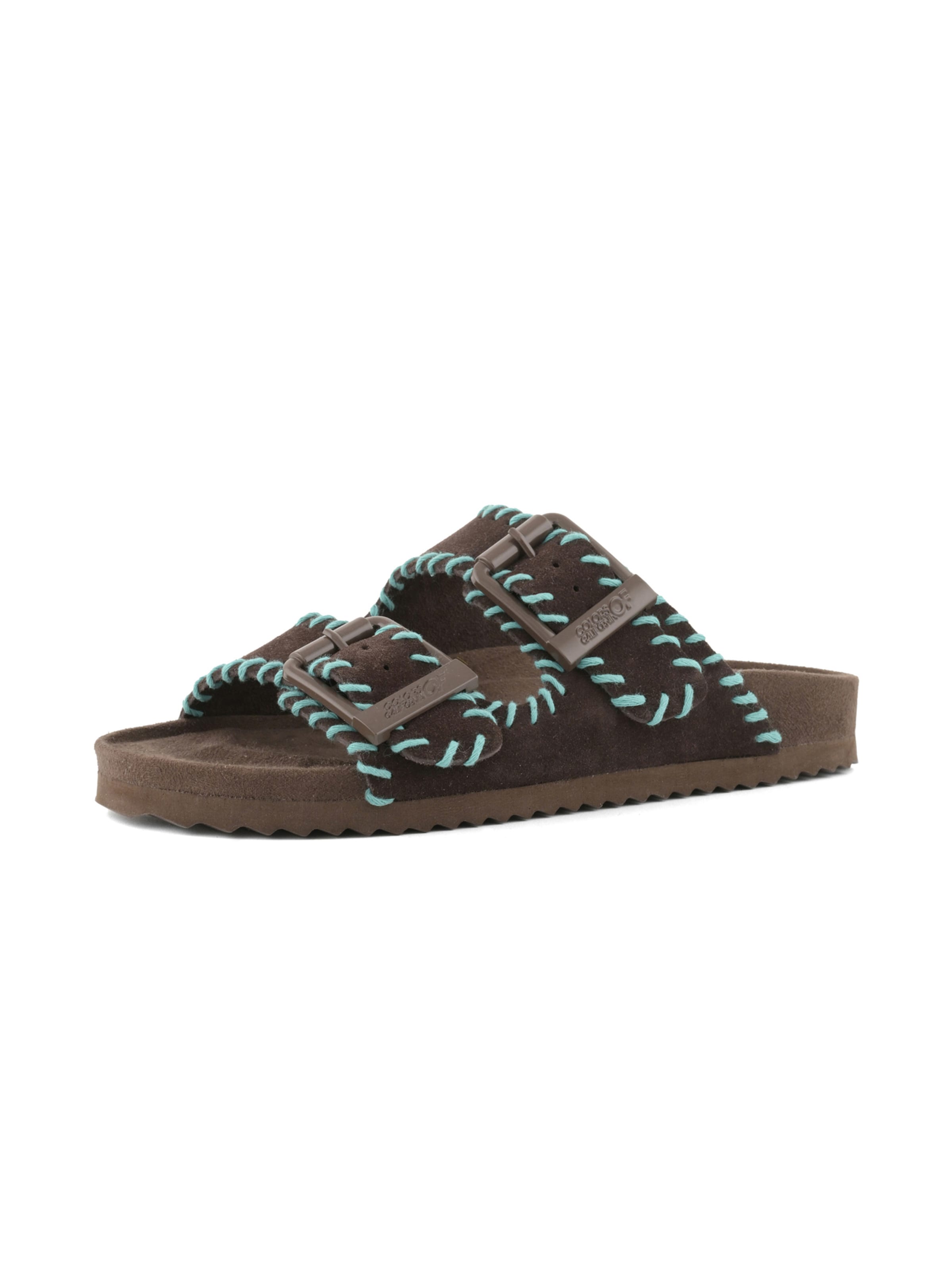 COLORS OF CALIFORNIA Pantolette i brun: framsida
