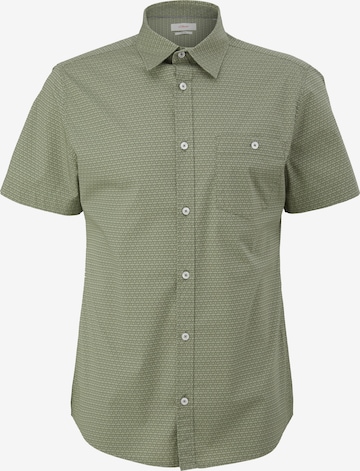 s.Oliver Button Up Shirt in Green: front