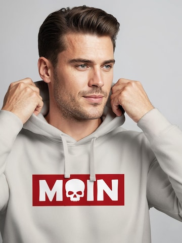 Neverless Sweatshirt 'Moin Skull' in Beige