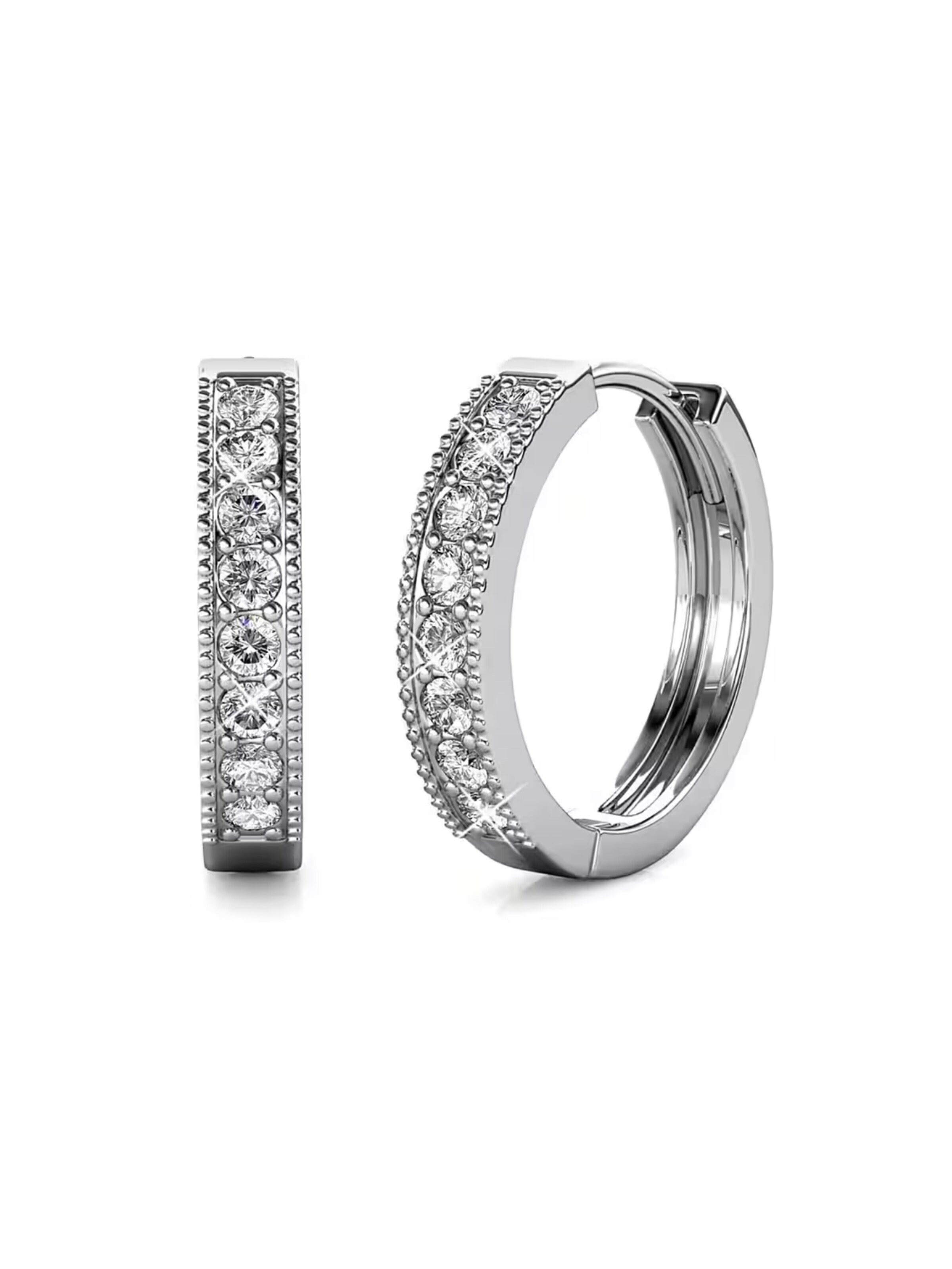 ROUGEMONT Jewellery Earrings 'Funkelnde' in Silver: front