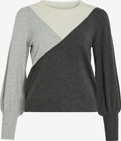 VILA Свитер 'VIKerry' в Темно-серый / Серый меланж / Жемчужно-белый, Обзор товара