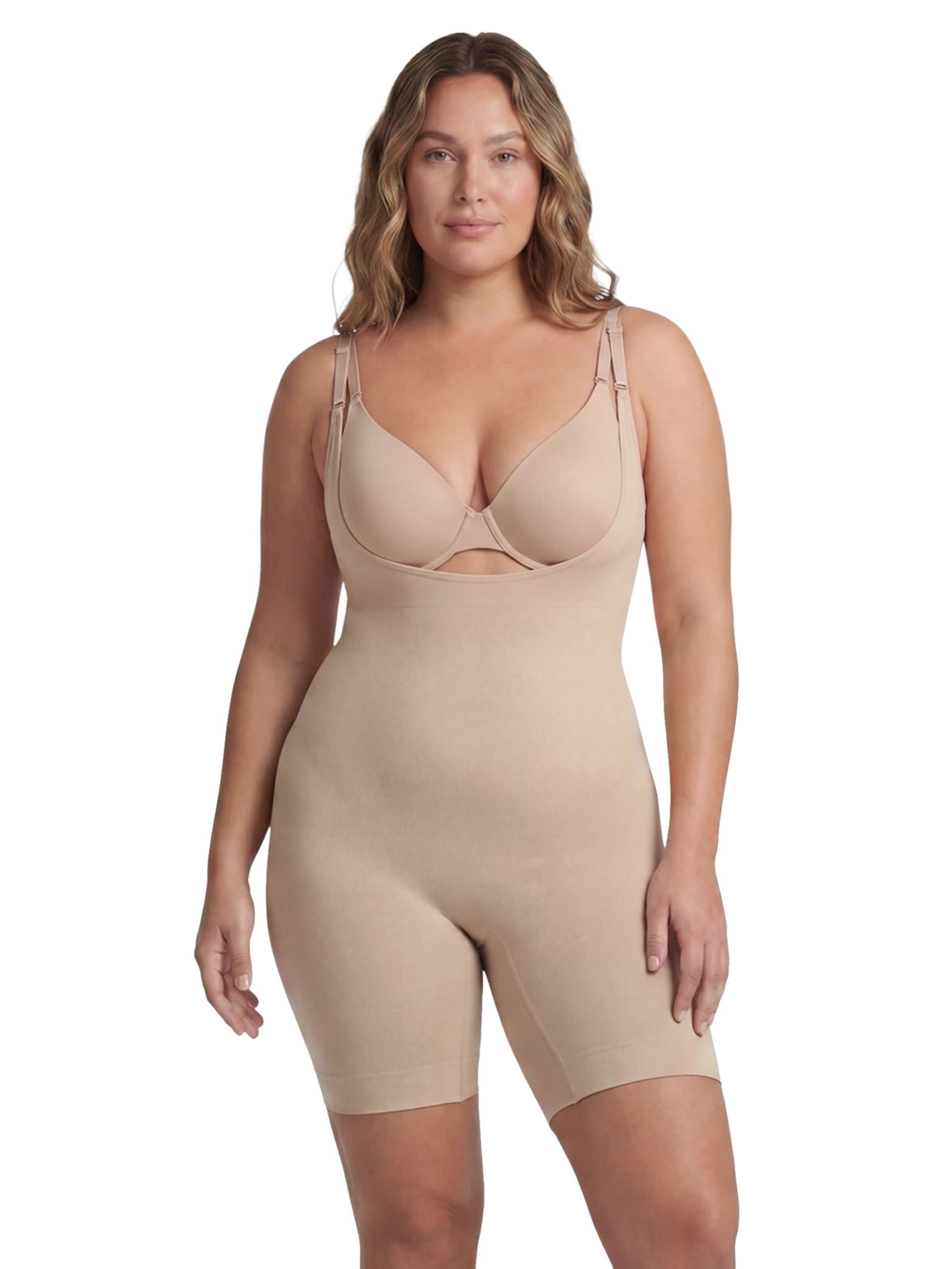 cfab (formerly creamy fabrics) - Body moldeador 'Bodysuit Sculpting Shapewear mit offener Brust' en beige