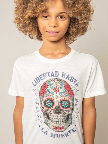 T-Shirt 'Craneo' Deeluxe en blanc