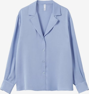 MANGO Blouse 'lilium' in Blauw: voorkant