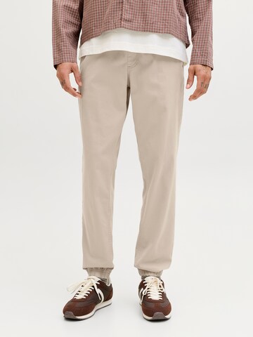 JACK & JONES Tapered Broek 'JPSTGORDON DYLAN' in Grijs: voorkant