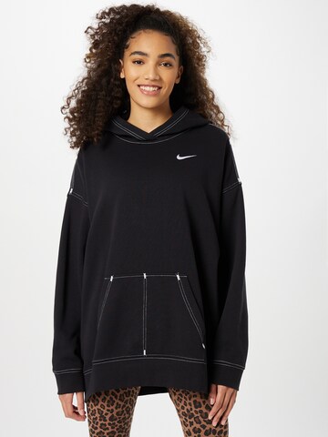 Nike Sportswear Μπλούζα φούτερ σε μαύρο: μπροστά