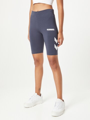 Skinny Pantalon de sport 'Legacy' Hummel en bleu : devant