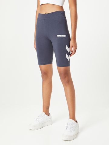 Hummel Skinny Sportbroek 'Legacy' in Blauw: voorkant