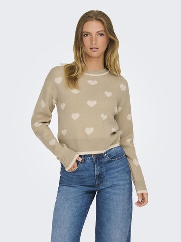 JDY Trui 'JDYRomance' in Beige: voorkant