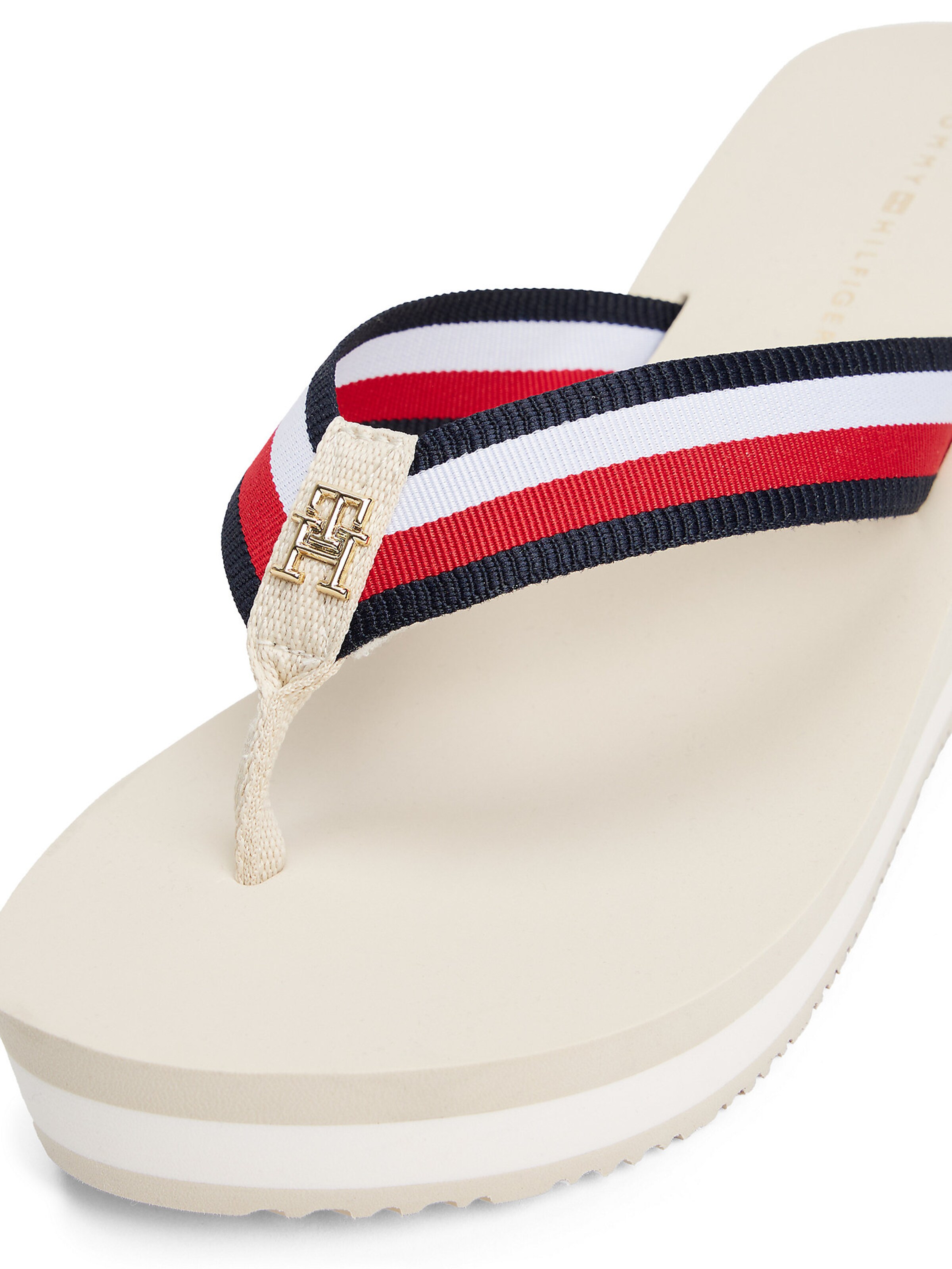 TOMMY HILFIGER Teenslipper in Beige