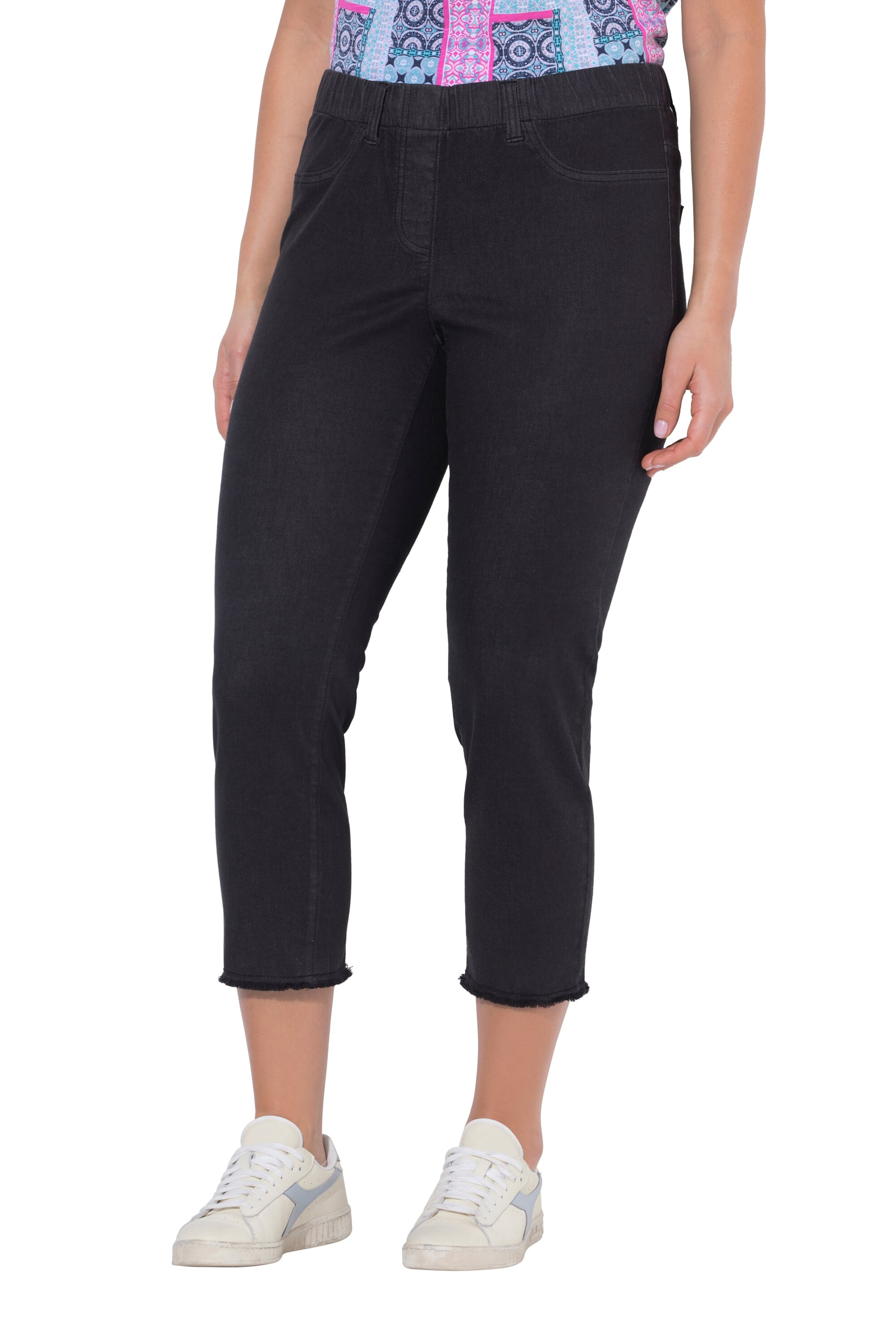 Ulla Popken Skinny Broek in Zwart: voorkant