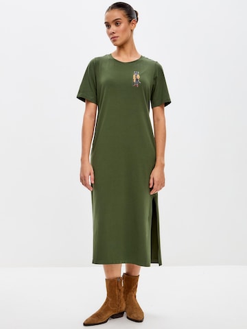 Cat e Lolette Shirt dress 'Mini Trench Coat Cat' in Green: front