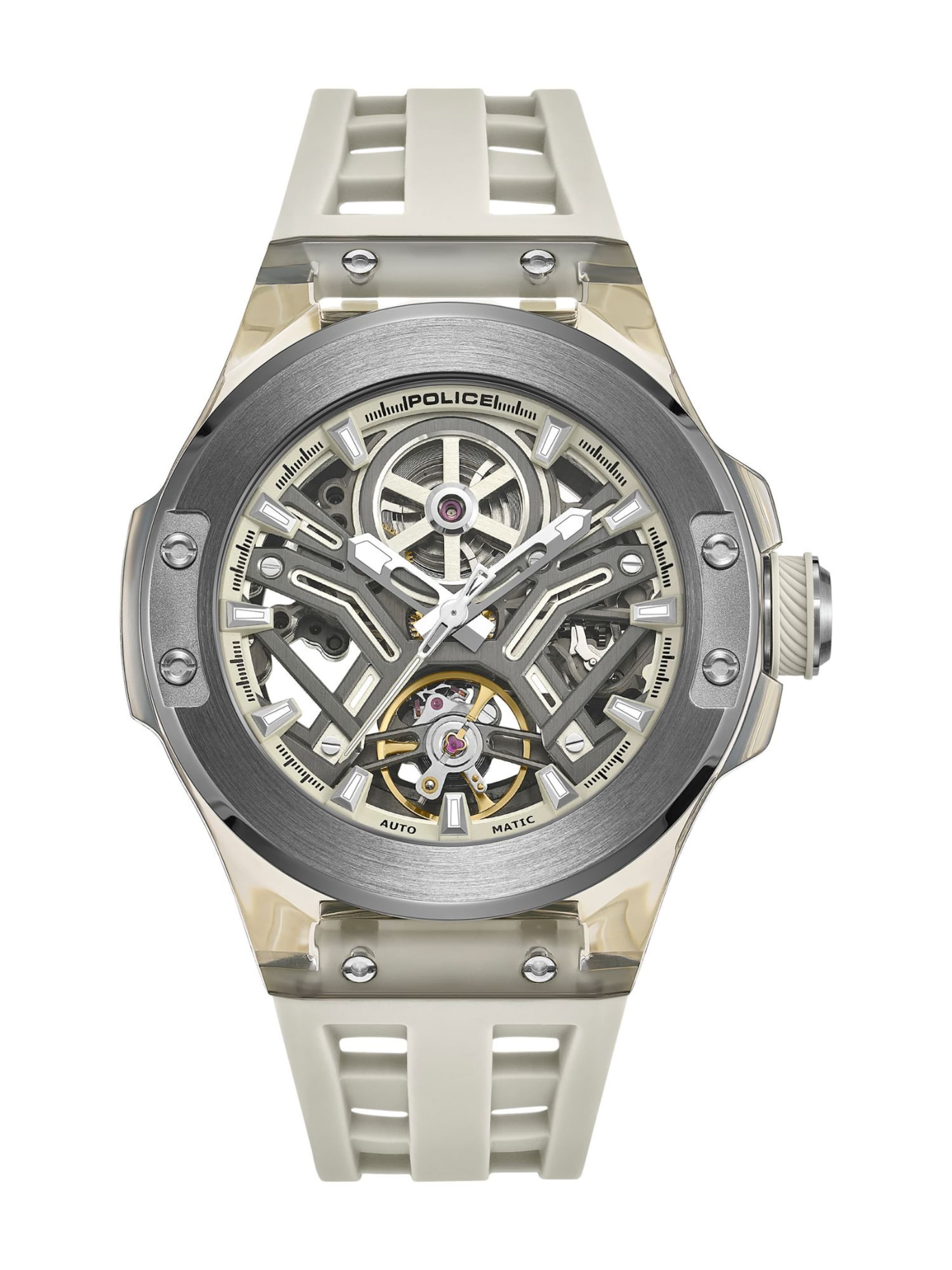 POLICE Analoguhr ' Cyclone ' in Grau: Vorderseite