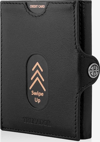 Trusador Portemonnaie 'Valencia' in Schwarz: Vorderseite