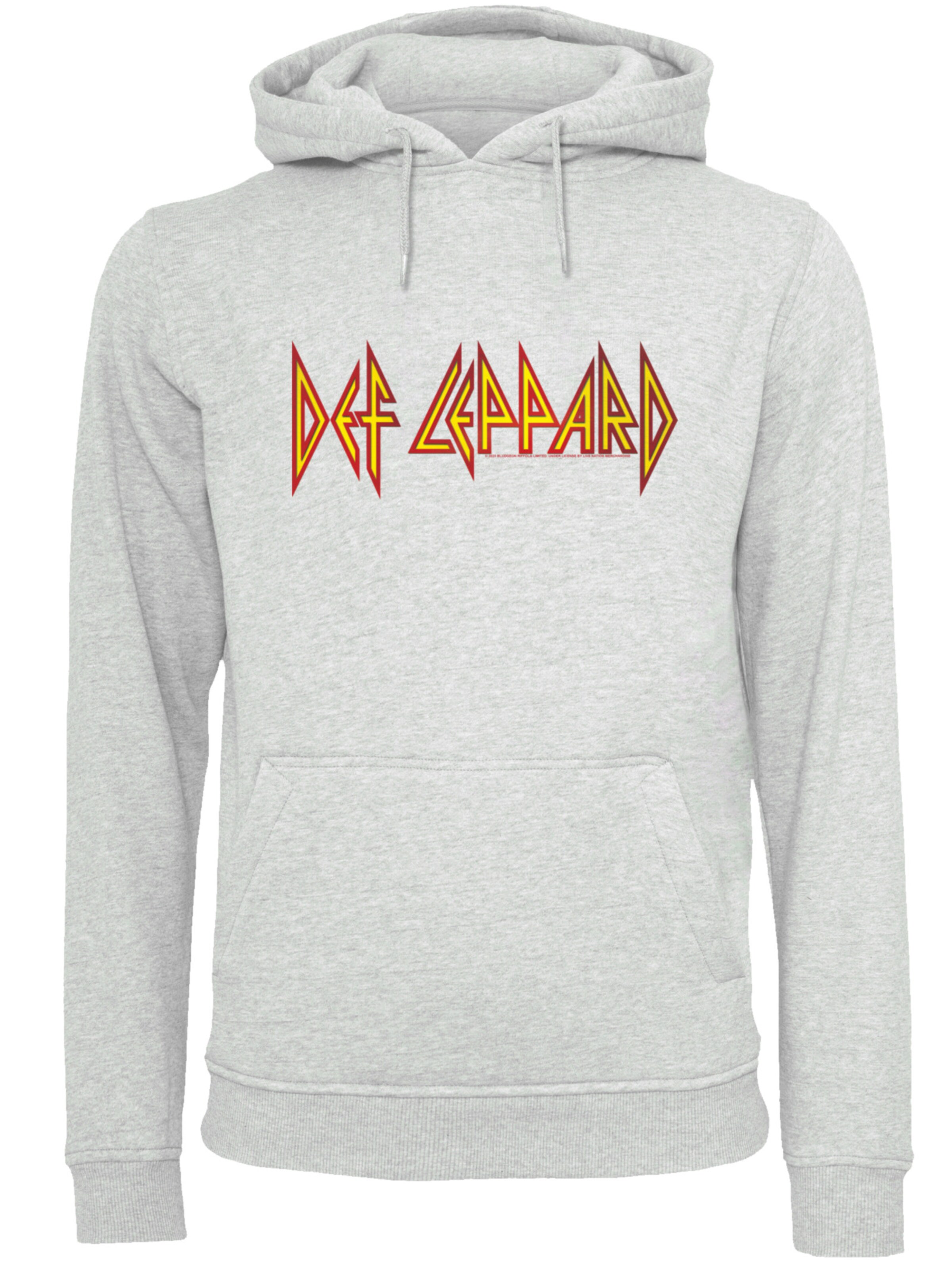F4NT4STIC Sweatshirt 'Def Leppard' in Grijs: voorkant