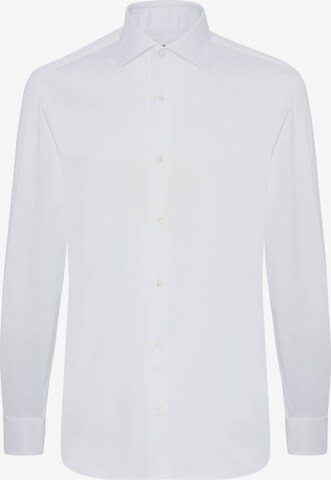 Slim fit Camicia di Boggi Milano in bianco: frontale