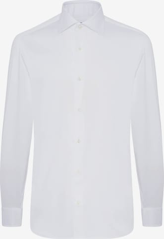 balta Boggi Milano Priglundantis modelis Marškiniai: priekis