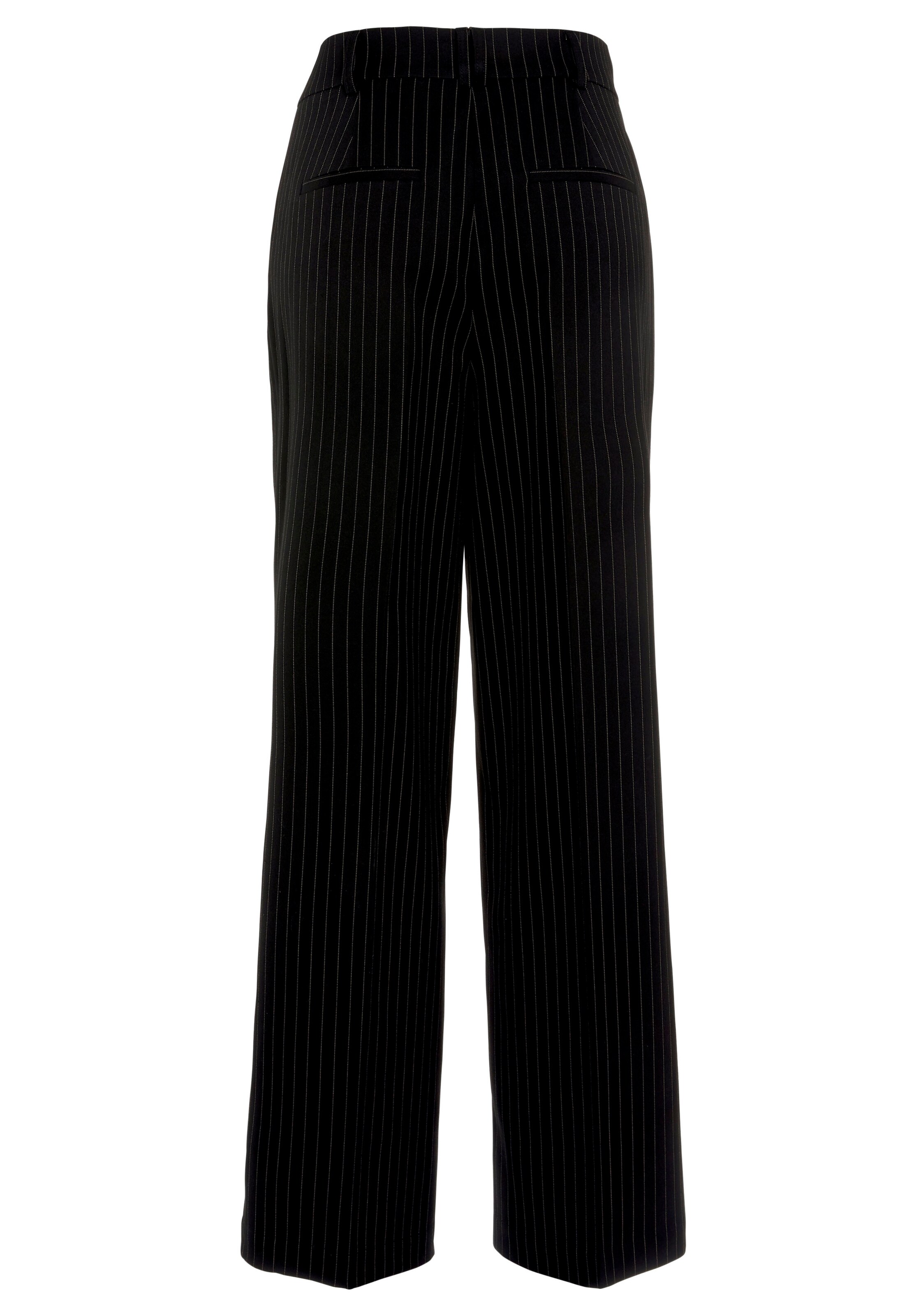 LASCANA Loose fit Pleat-Front Pants in Black