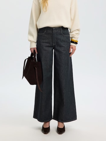 SELECTED - Pierna ancha Vaquero 'SLWExtra' en gris: frente