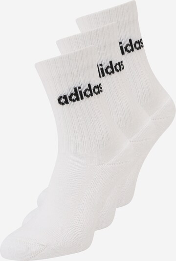 ADIDAS SPORTSWEAR Sports socks 'Linear Crew Cushioned' in Black / White, Item view