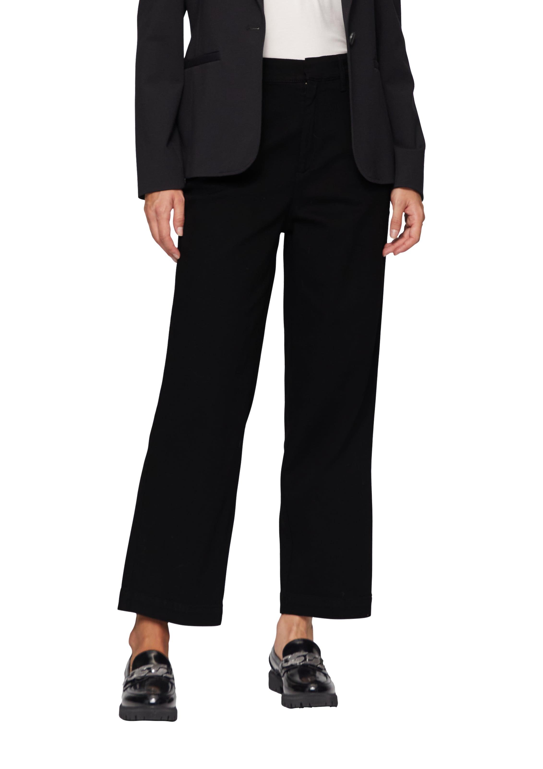 s.Oliver BLACK LABEL Regular Broek in Zwart: voorkant