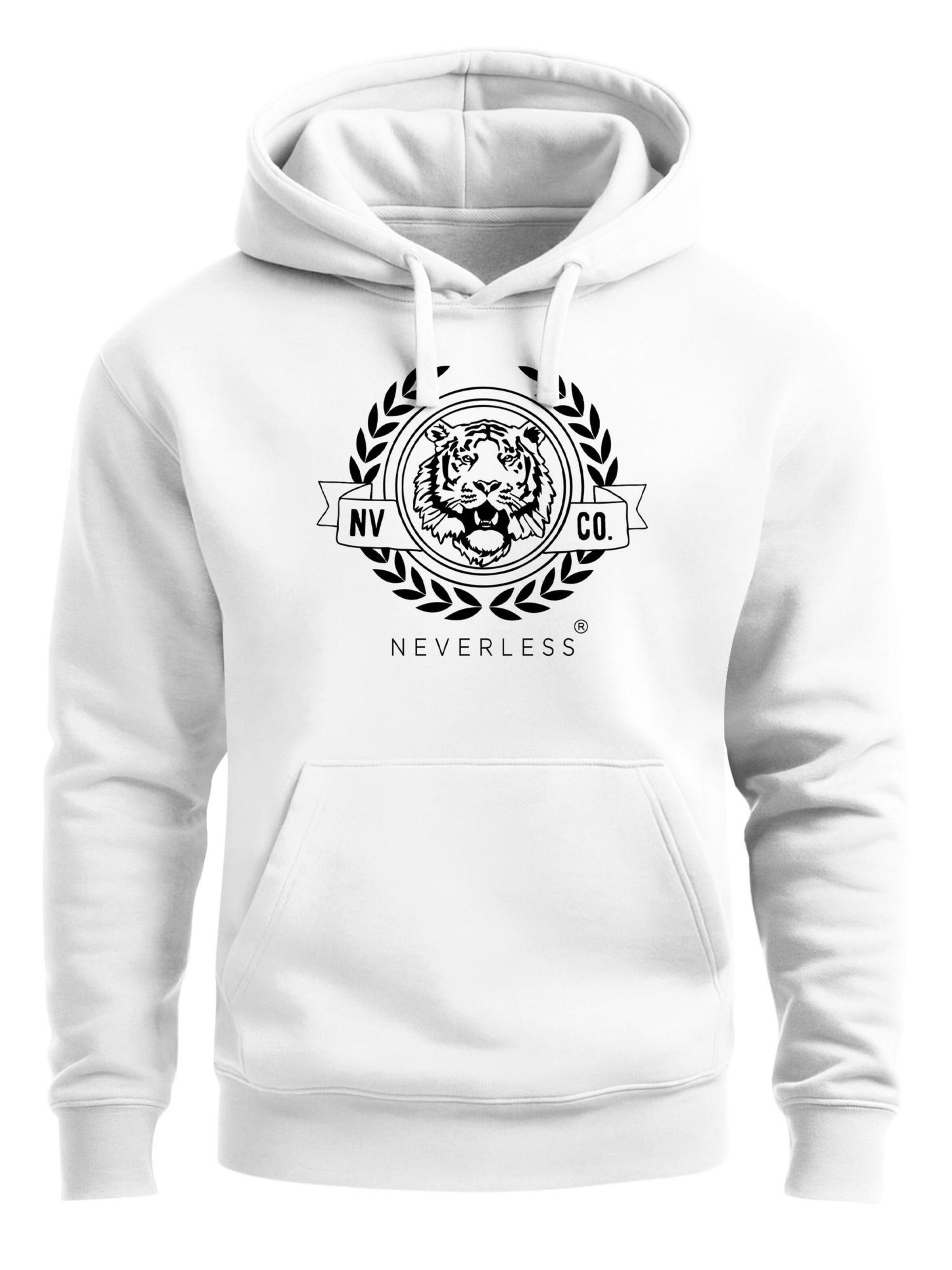Neverless Sweatshirt 'Academic Tiger' in White: front