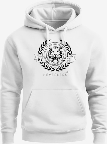 Neverless Sweatshirt 'Academic Tiger' in Weiß: Vorderseite
