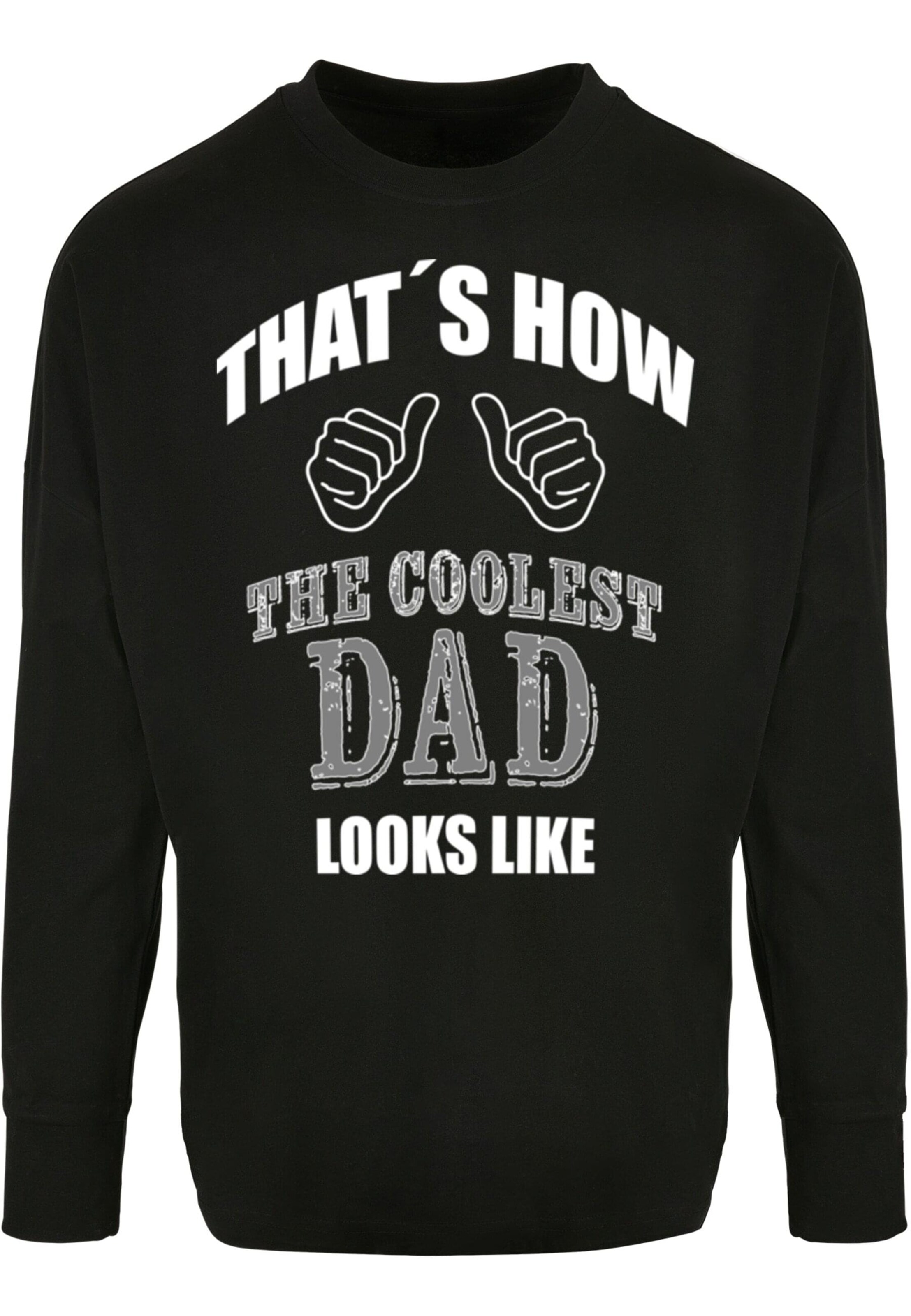 Merchcode Shirt 'Coolest Dad' in Zwart: voorkant