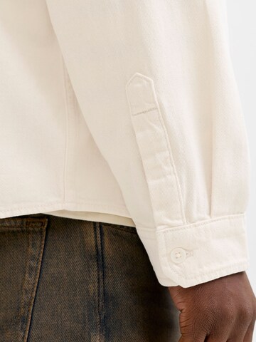 JACK & JONES Comfort fit Button Up Shirt 'JORNorrebro' in Beige