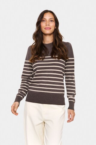 SAINT TROPEZ Pullover 'Mila' in Grau: Vorderseite