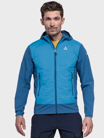 Schöffel Outdoorjas ' Hiking Hybrid Jk Style Blaueis MNS ' in Blauw: voorkant