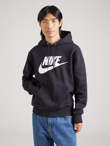 Nike Sportswear Mikina 'CLUB' – černá: přední strana