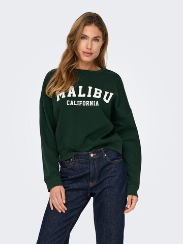 ONLY Sweatshirt in Green: front