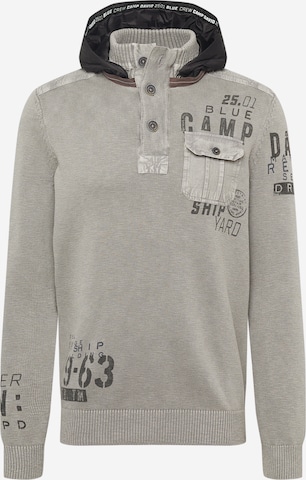 CAMP DAVID Sweater 'Shipyard' in Grey: front