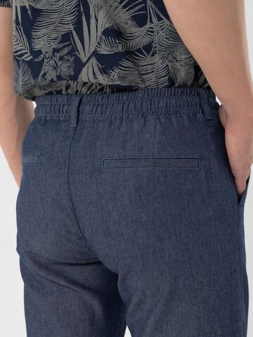 By Diess Collection - Regular Calças com pregas em azul
