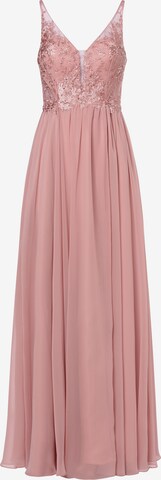 Unique Abendkleid in Pink: predná strana