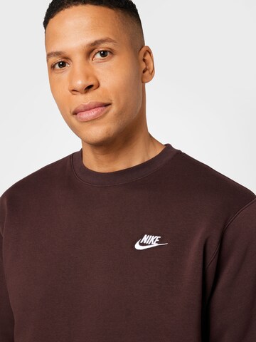 Regular fit Bluză de molton 'Club Fleece' de la Nike Sportswear pe maro