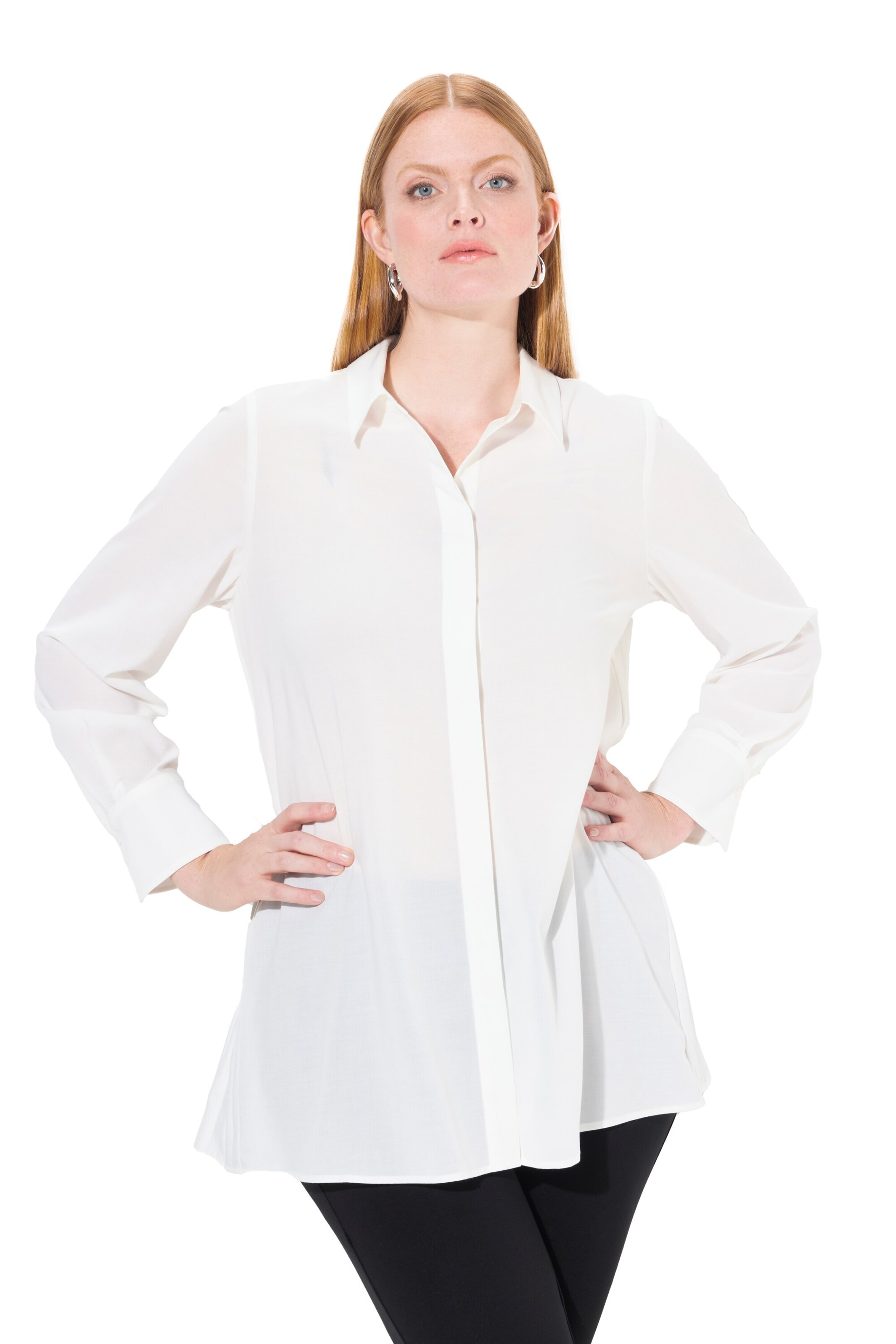 Ulla Popken Blouse in Wit: voorkant