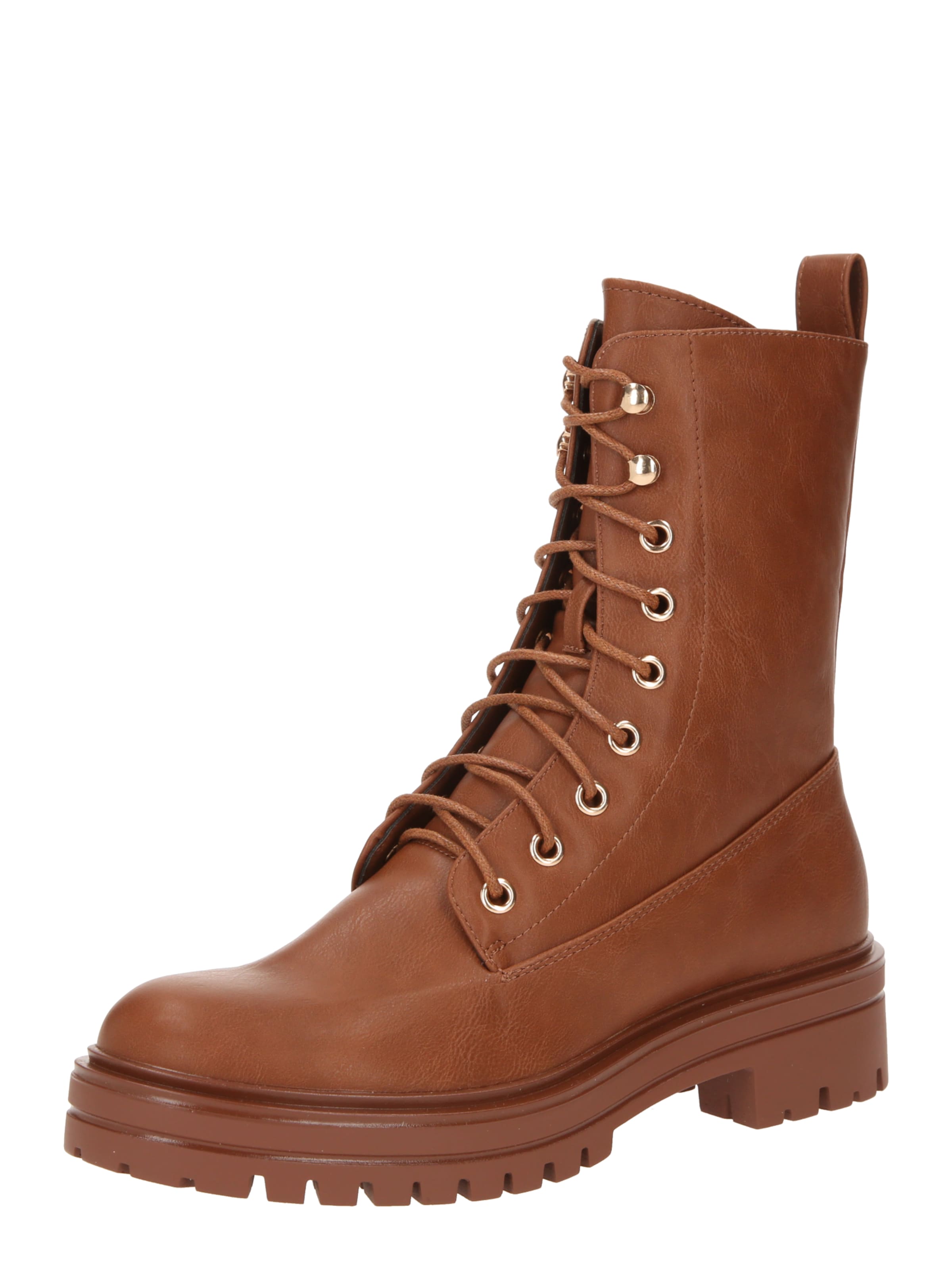 ABOUT YOU Lace-up bootie 'Grace' in Brown: front