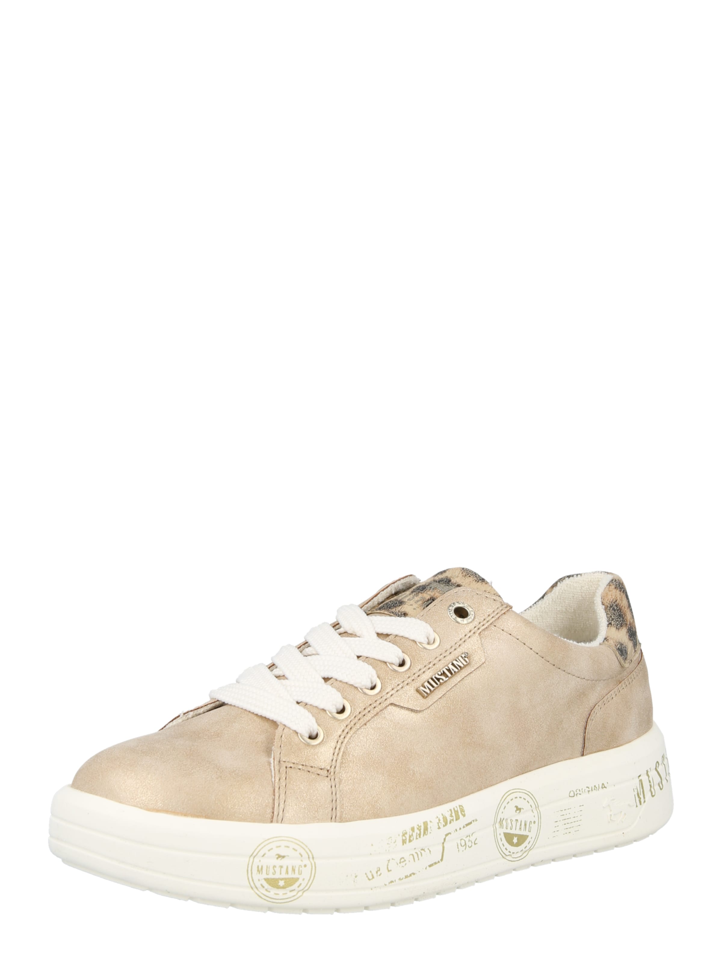 MUSTANG Platform trainers in Beige: front