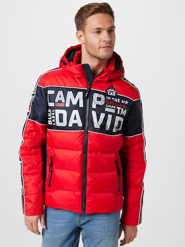 CAMP DAVID Winter Jacket in Red: front