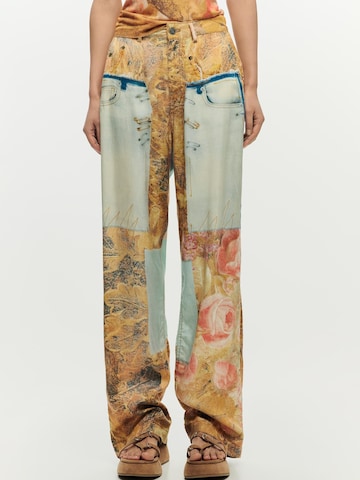 Desigual tavaline Püksid, värv kollane: eest vaates