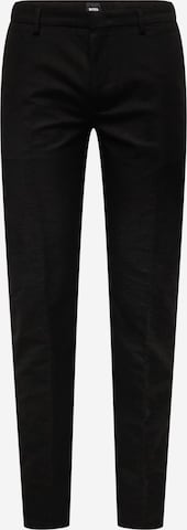 BOSS Black - Pantalón de pinzas 'Kaito1' en negro: frente