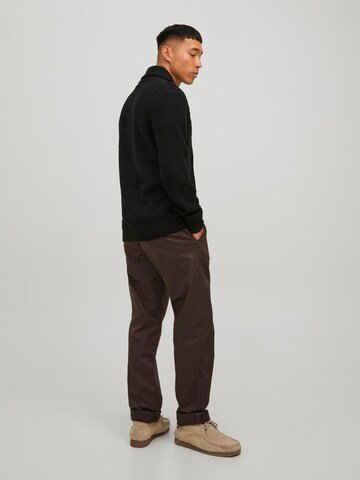 JACK & JONES Knit Cardigan 'Craig' in Black