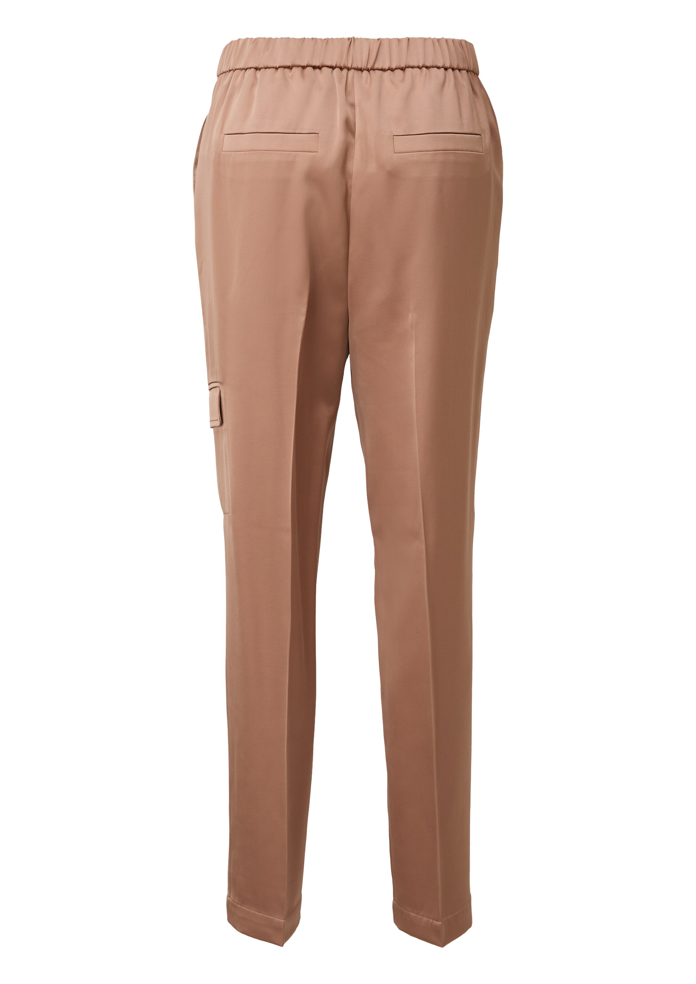 COMMA Tapered Pleated Pants in Brown: back