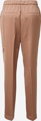 COMMA Tapered Pleated Pants in Brown: back