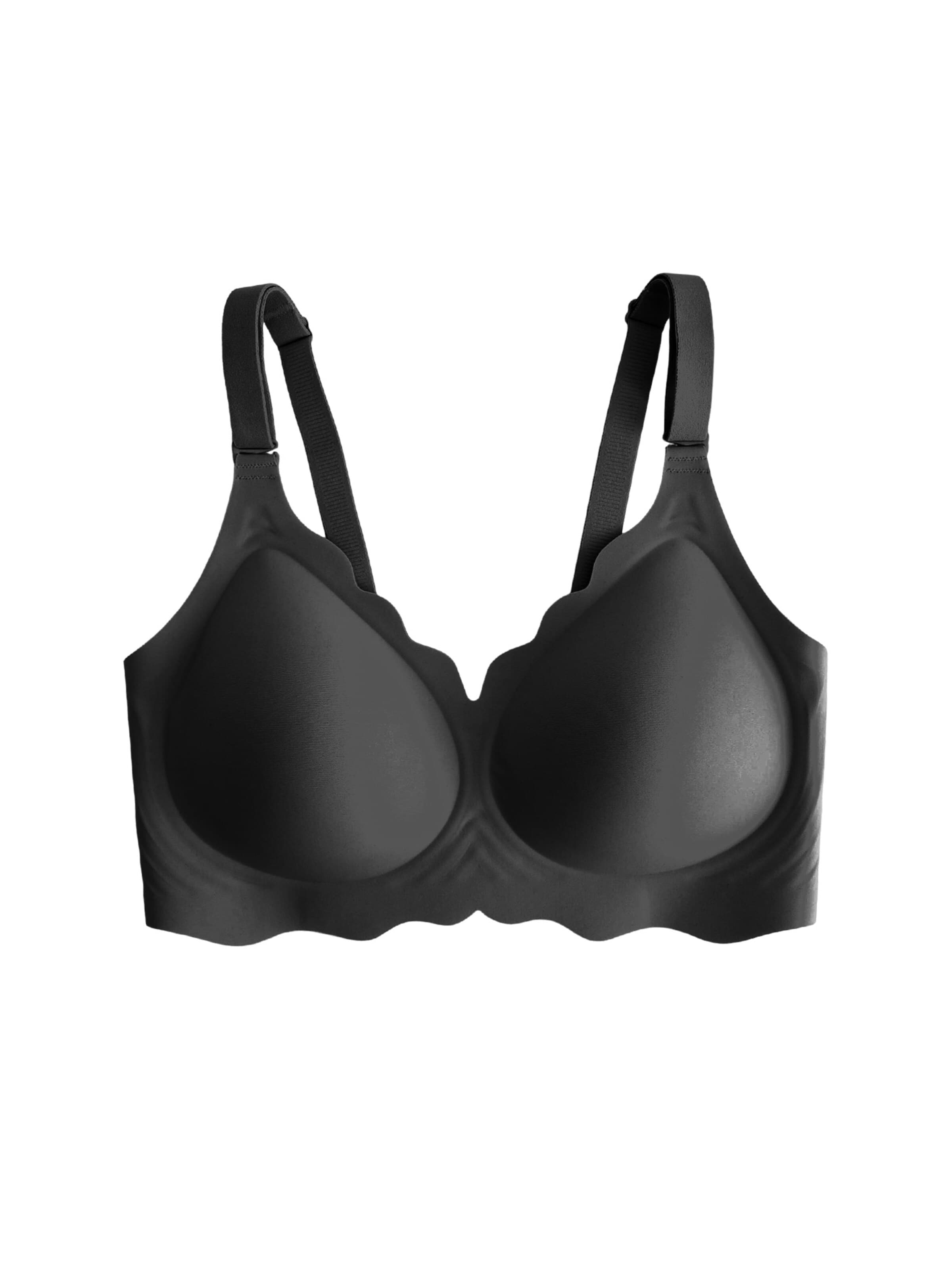 SHARICCA Bralette Bra 'SHARICCA Wire-Free Jelly Bra' in White: front