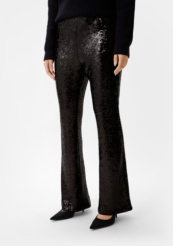 COMMA Flared Pants in Black: front