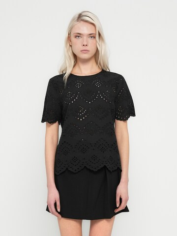 PIECES Bluse 'PCVILDE' in Schwarz: Vorderseite